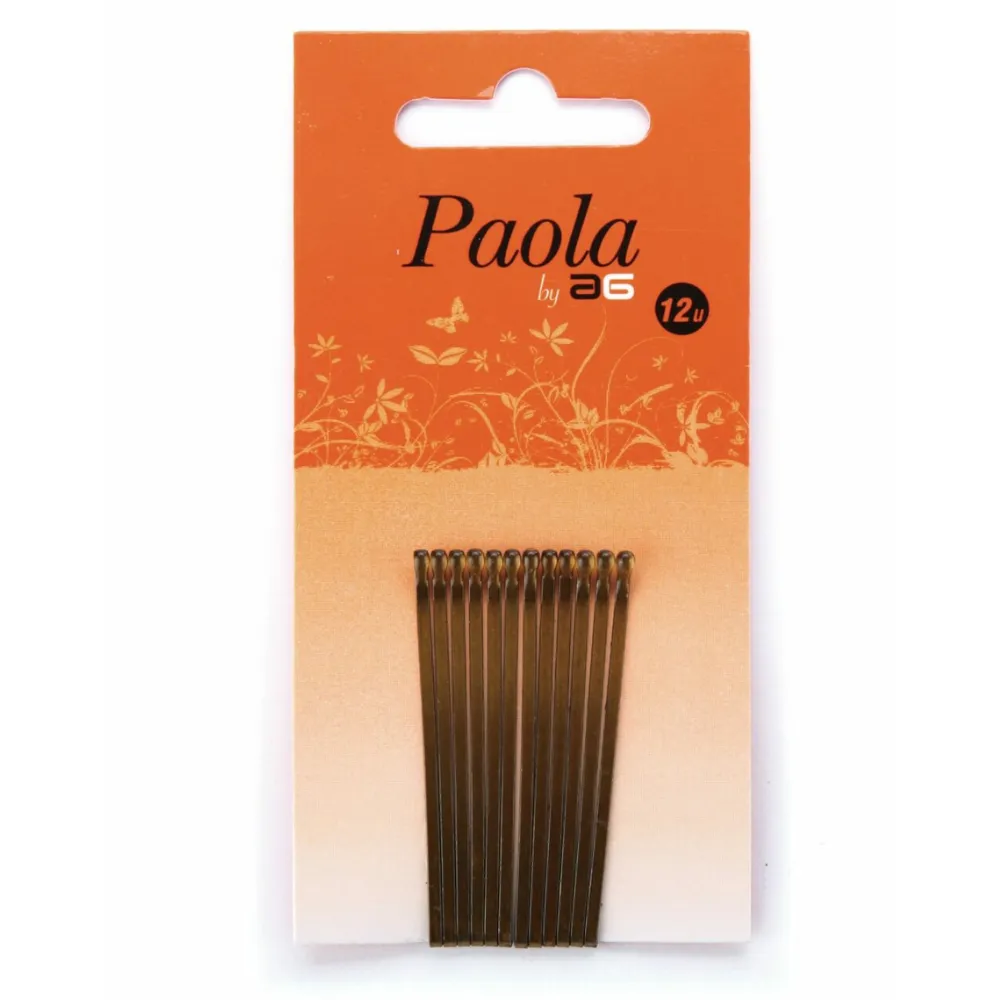 Asuer Horquilla Con Bolita 5cm Castaño Paola 12uds Asuer Horquilla Con Bolita 5cm Castaño Paola 12uds